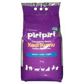 Pisipisi Topaklanan Beyaz İnce Taneli 10 kg Kedi Kumu