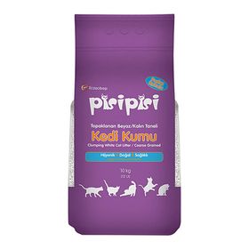 Pisipisi Topaklanan Beyaz İnce Taneli 4x10 kg Kedi Kumu