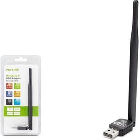 Pix-Link LV-UW10T Wi-Fi 150Mbps 5DBI Antenli 8818IC Kablosuz Siyah USB Adaptör