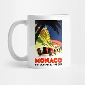 Pixxa 1932 Monaco Grand Prix Affiche Kupa Bardak