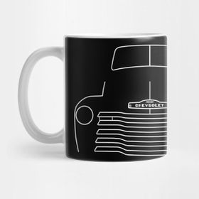 Pixxa 1949 Chevy 3100 Stepside Classic Pickup Truck Outline Graphic Kupa Bardak