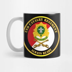 Pixxa 2nd Cavalry Regiment Duı Red White Always Ready Kupa Bardak