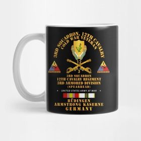 Pixxa 3rd Sqdn 12 Cav - 3rd Ad Budingen Germany Cold War Kupa Bardak