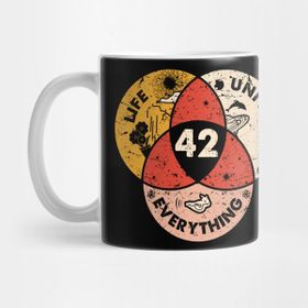 Pixxa 42 The Answer To Life The Universe And Everything Vintage Kupa Bardak