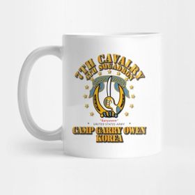 Pixxa 4th Squadron 7th Cavalry Camp Gary Owen Korea Kupa Bardak