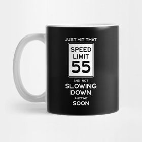Pixxa 55TH Birthday Gift Ideas Speed Limit 55 Kupa Bardak
