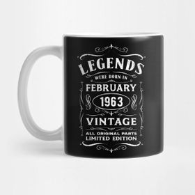 Pixxa 57TH Birthday Legends Born February 1963 Limited Edition Kupa Bardak