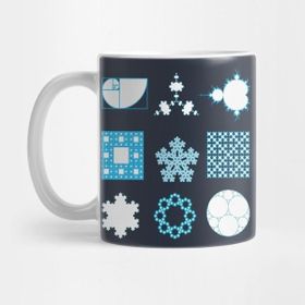 Pixxa 9 Fractals- Blue Kupa Bardak