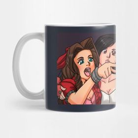 Pixxa Aerith Yelling At A Cait Sith Kupa Bardak
