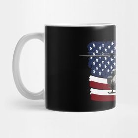 Pixxa Ah-1 Cobra Helicopter American Flag Kupa Bardak