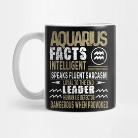 Pixxa Aquarius Facts Zodiac Sign Shirt I Birthday Gift January February Kupa Bardak