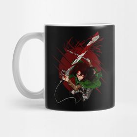 Pixxa Attack On Titan Levi God Mode Kupa Bardak
