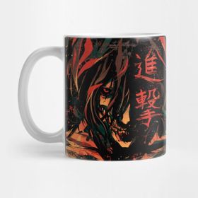 Pixxa Attack On Titan Mikasa vs Armored Titan Kupa Bardak