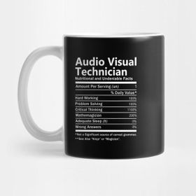 Pixxa Audio Visual Technician T Shirt Nutrition Factors Gift Item Tee Kupa Bardak