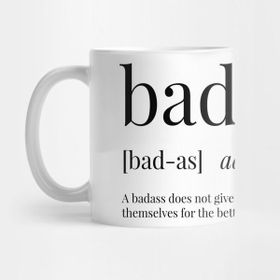Pixxa Badass Definition Açıklama Kupa Bardak