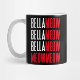 Pixxa Bella Meow Black Kupa Bardak
