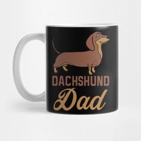 Pixxa Best Dog Dad Ever Dachshund Vintage Kupa Bardak