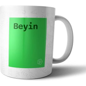 Pixxa Beyin Tanımı Komik Yeşil Kupa Bardak