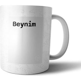 Pixxa Beynim Tanımı Komik Gri Kupa Bardak