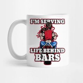 Pixxa Biker Female I'm Serving Life Behind Bars Kupa Bardak
