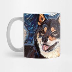 Pixxa Black And Tan Shiba Inu Night Kupa Bardak
