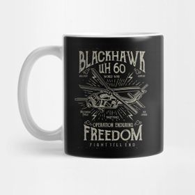 Pixxa Blackhawk Army Helicopter Military Pilot Troops Ww2 Veteran Kupa Bardak
