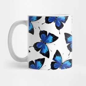Pixxa Blue Butterflies Kupa Bardak