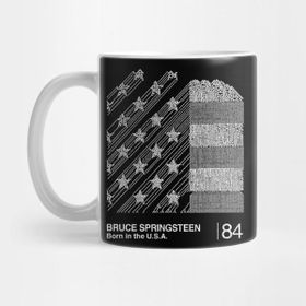 Pixxa Born In The Usa Minimalist Graphic Fan Artwork Design Kupa Bardak