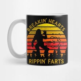 Pixxa Breakin' Hearts Rippin' Farts Funny Sasquatch Bigfoot Kupa Bardak
