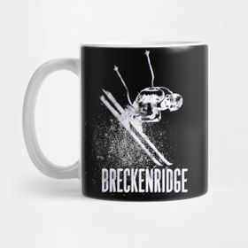 Pixxa Breckenridge Ski Mountain Resort Retro Downhill Snow Skier Kupa Bardak