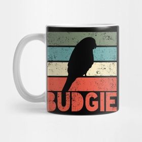 Pixxa Budgie Budgerigar Retro Vintage Kupa Bardak