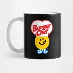 Pixxa Burger Chef T-Shirt - Defunct Fast Food Chain Logo Kupa Bardak