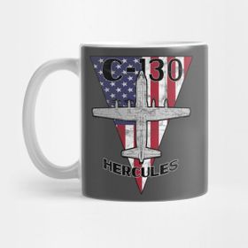 Pixxa C-130 Hercules Military Airplane Patriotic Vintage Kupa Bardak