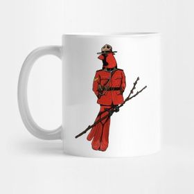 Pixxa Cardinal Mountie Canadian Birds Kupa Bardak