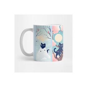 Pixxa Changing Seasons Kedi Mevsimler Kupa Bardak