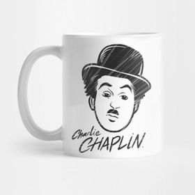 Pixxa Charlie Chaplin Simple Black And White Kupa Bardak