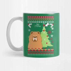 Pixxa Chow Chow Christmas Sweater Kupa Bardak