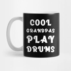 Pixxa Cool Grandpas Play Drums Shirt Drums T-Shirt Funny Grandpa Drummer Gift Band Shirt Funny Fathers Day Kupa Bardak