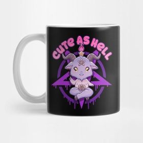 Pixxa Cute As Hell I Anime Pastel Grunge Kawaii Baphomet Design Kupa Bardak