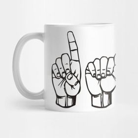 Pixxa Dad Sign Language Kupa Bardak