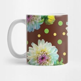 Pixxa Dahlia & Bud Pattern Kupa Bardak