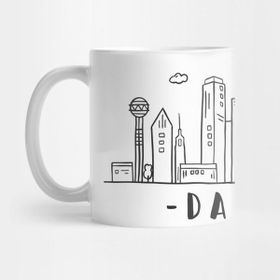 Pixxa Dallas Texas State Skyline Kupa Bardak