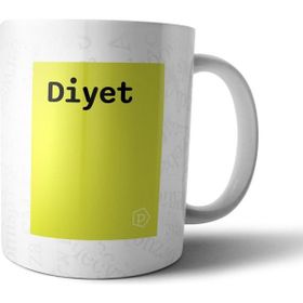 Pixxa Diyet Tanımı Komik Sarı Kupa Bardak