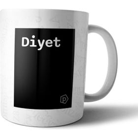 Pixxa Diyet Tanımı Komik Siyah Kupa Bardak