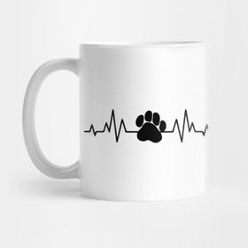 Pixxa Dog Paw With Heart Beat Köpek Kupa Bardak