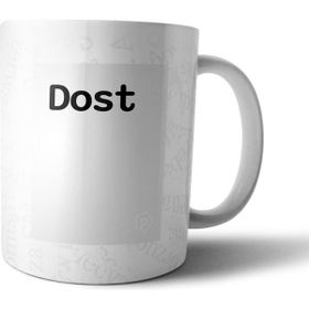 Pixxa Dost Tanımı Komik Gri Kupa Bardak
