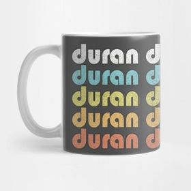 Pixxa Duran Duran Retro Faded-Style Typography Design Kupa Bardak