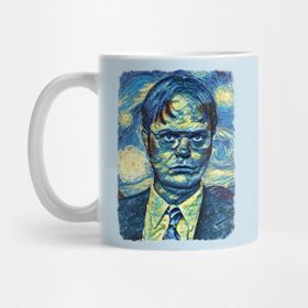 Pixxa Dwight Schrute Van Gogh Style Kupa Bardak