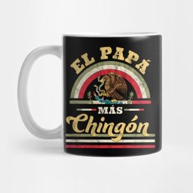Pixxa El Papa Mas Chingon Funny Mexican Flag Cool Dad Kupa Bardak