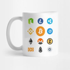 Pixxa Everrise Kripto Para Bitcoin Eteryum Dogecoin Token Kupa Bardak